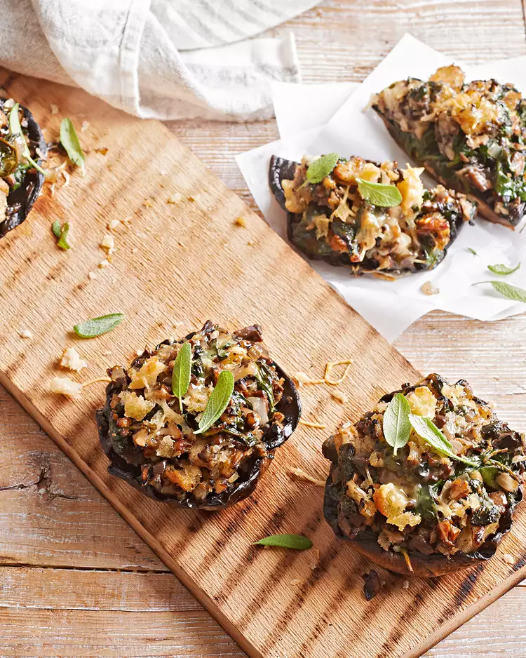 Plank-Smoked Portobello Mushrooms