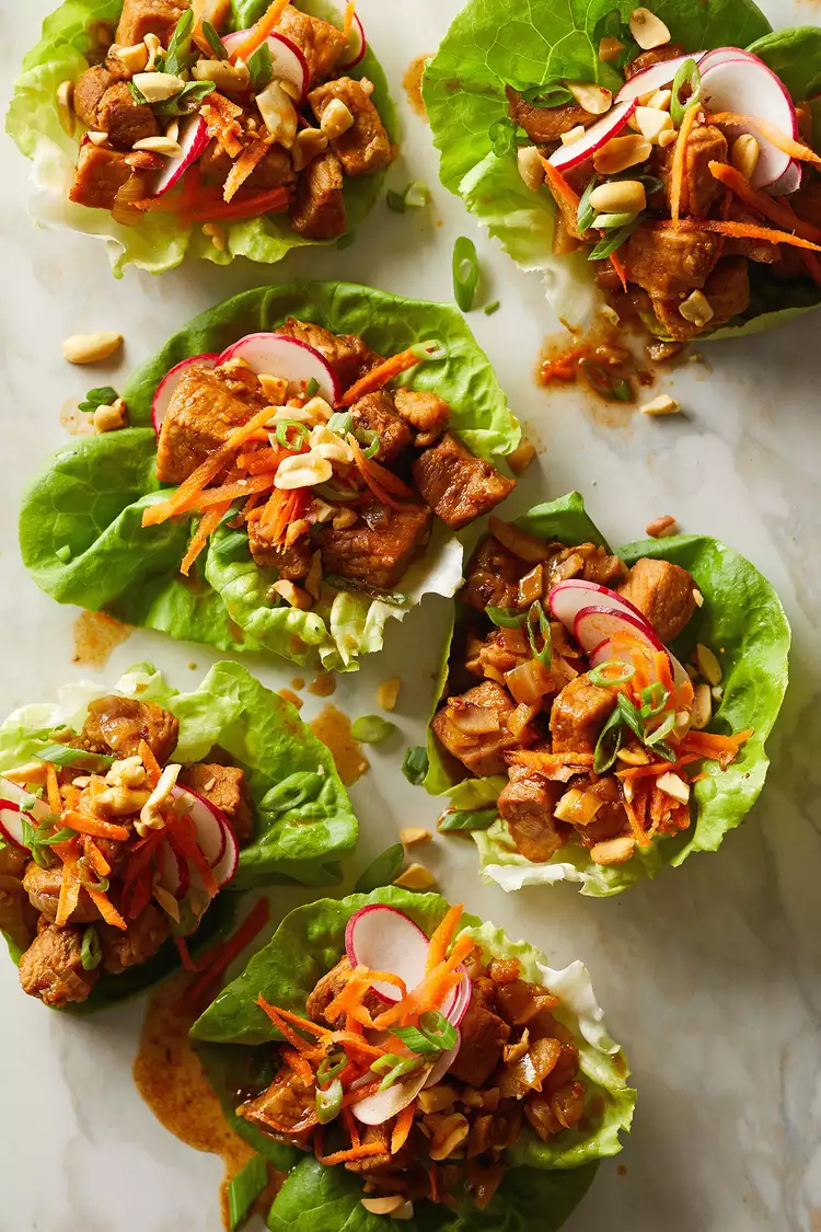 Garlic-Ginger Pork Lettuce Wraps