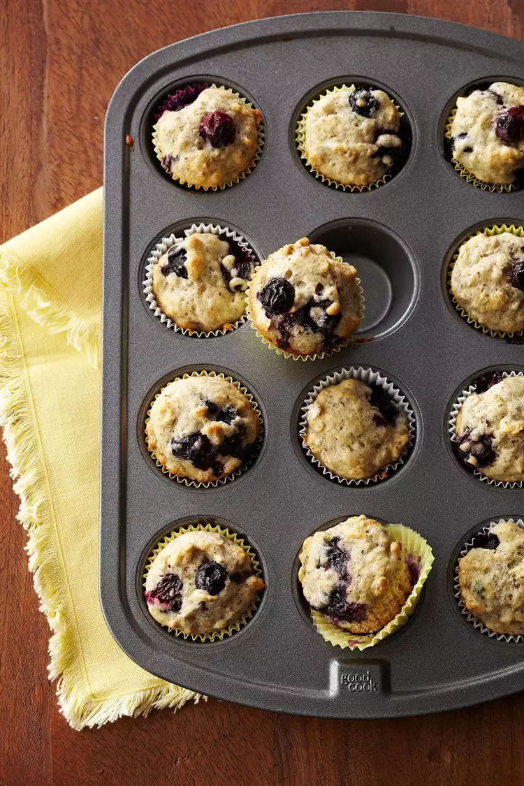 Blueberry Oat Chia Seed Muffins