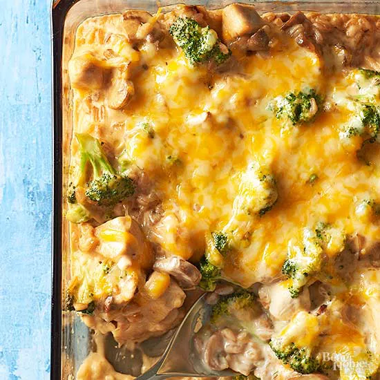 Chicken, Broccoli, and Farro Casserole