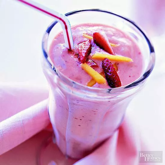 Strawberry-Mango Milk Shake