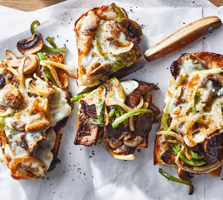 Open-Face Cheesesteaks