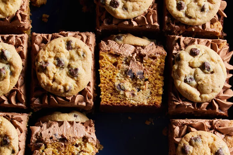 Cookie Dough Pumpkin Cake Packs Two Favorites into One Pan
