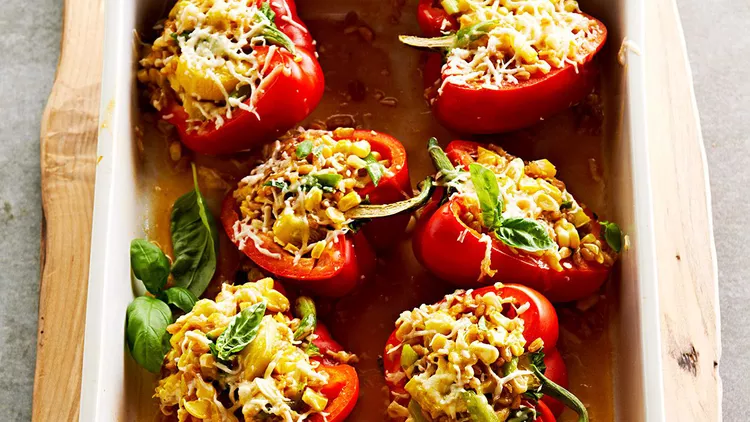 Farro-Stuffed Peppers