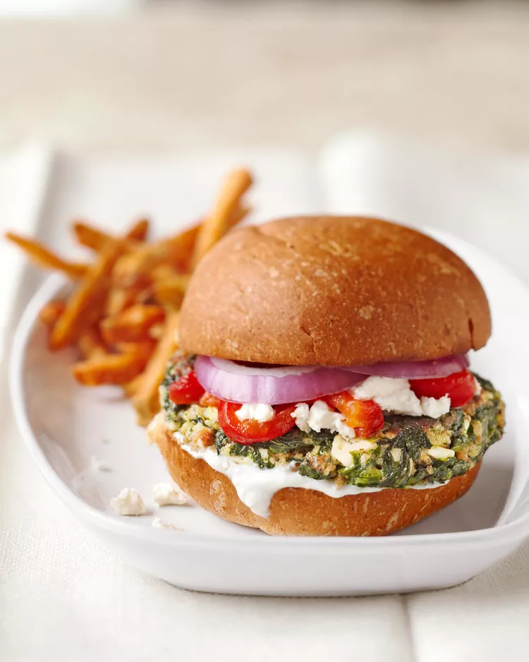 Greek Spinach Veggie Burgers