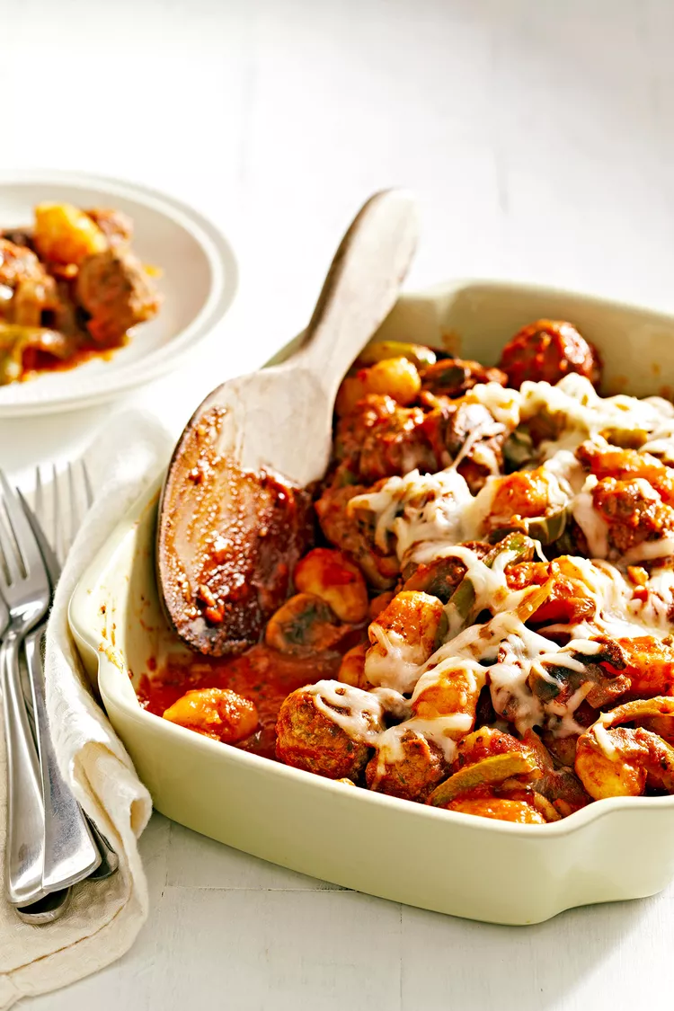 Gnocchi and Meatball Bake