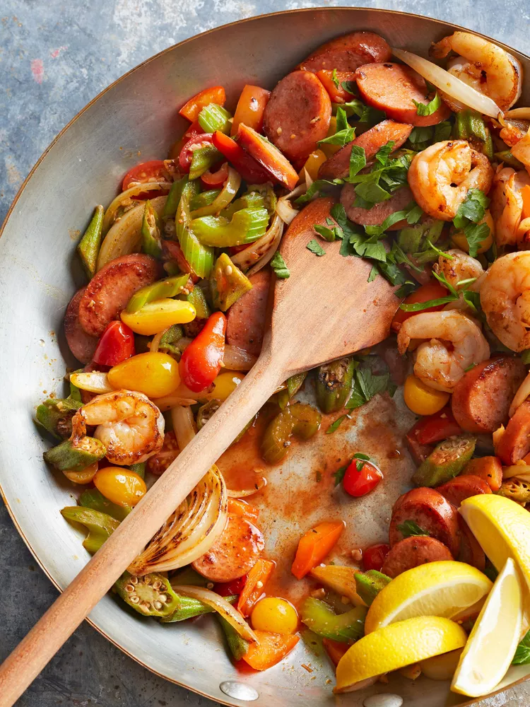 Cajun Shrimp and Sausage Stir-Fry