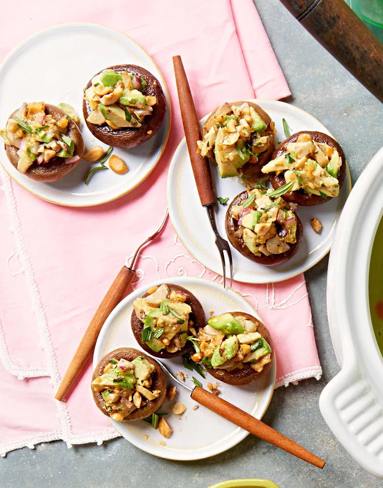 Avocado-Stuffed Mushrooms