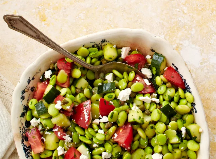 Middle Eastern Fresh Fava Bean Salad