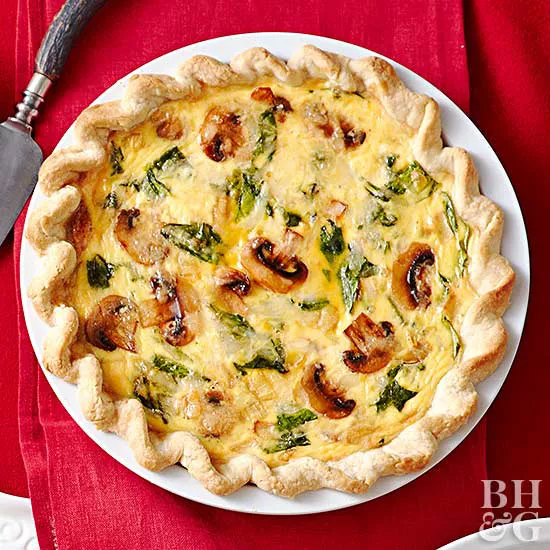 Spinach and Mushroom Quiche