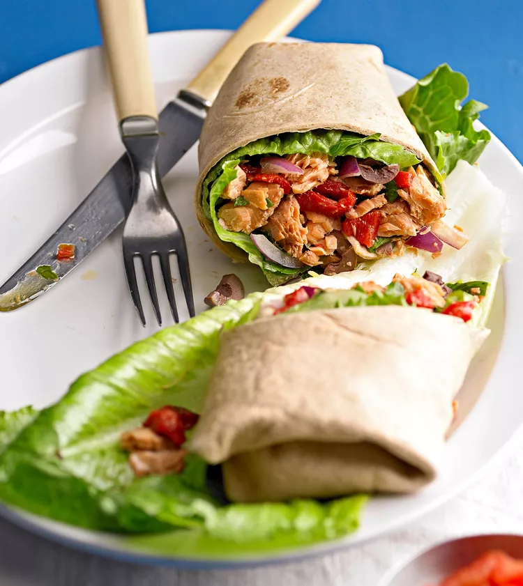 Mediterranean Salmon Wrap