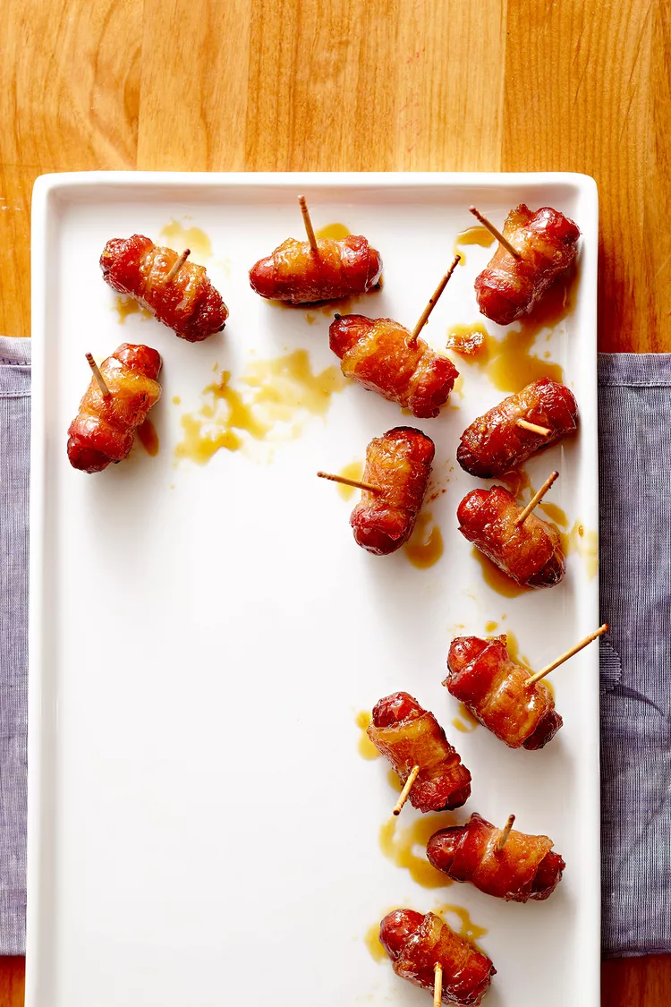 Sugared Bacon-Wrapped Smokies