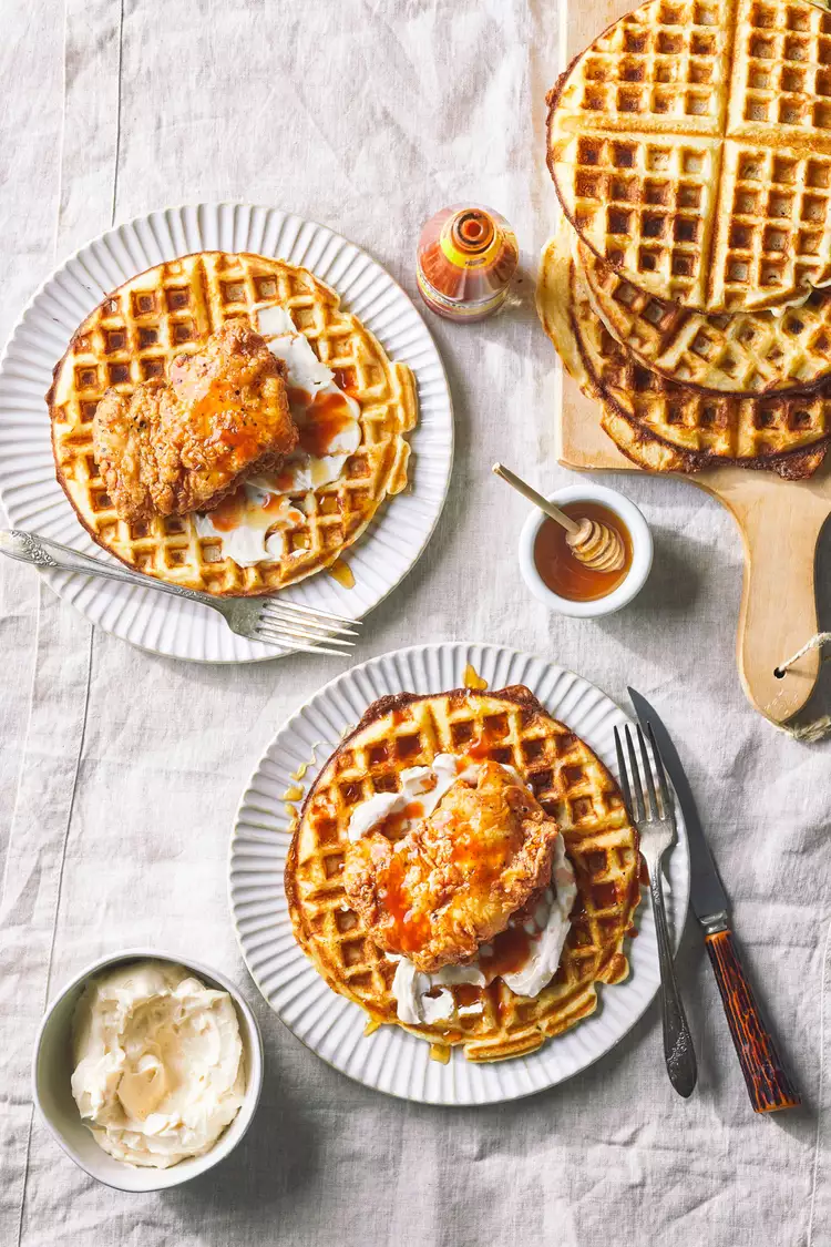 Hot Honey Chicken and Waffles