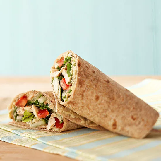 Tuna and Hummus Wraps