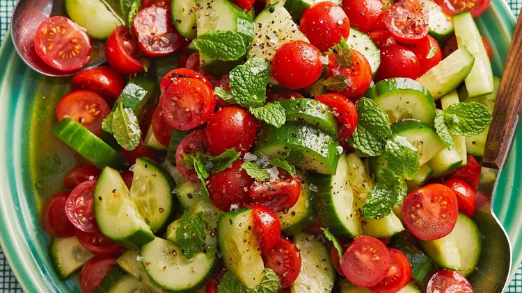 How to Make Cucumber-Tomato Salad with Mint