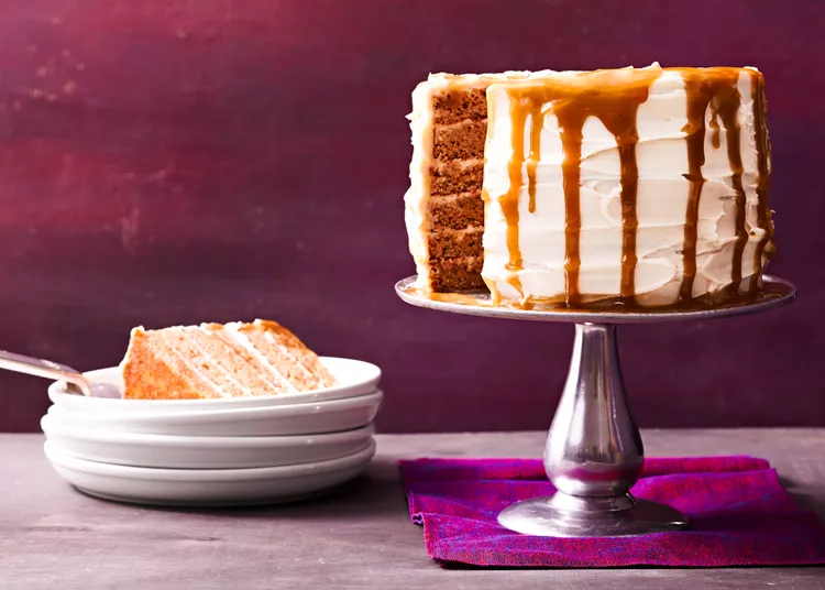 Applicious Cider Cake with Butterscotch Frosting