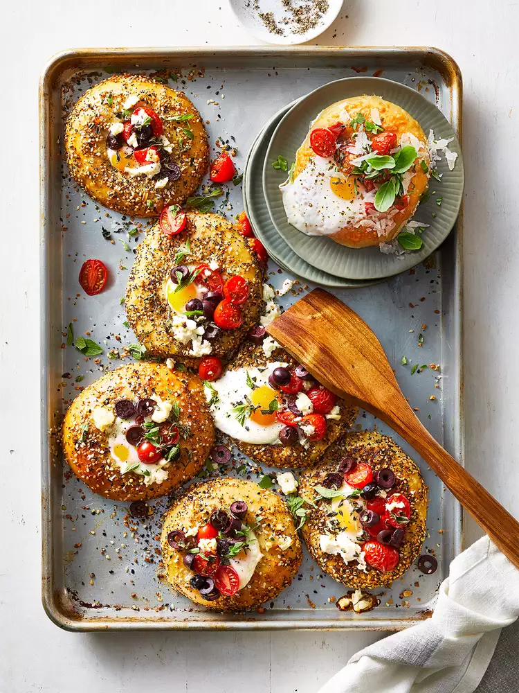 Sheet Pan Egg-Stuffed Bagels