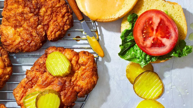 Crispy Dill Pickle Chicken Sandwiches