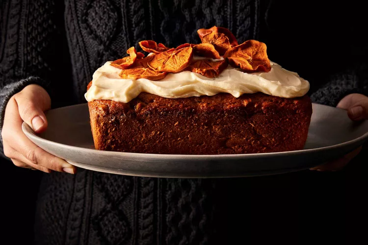 Persimmon Spice Cake with Cream Cheese Frosting