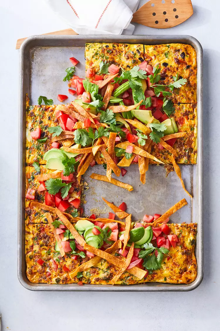 Cheesy Chorizo Sheet Pan Frittata