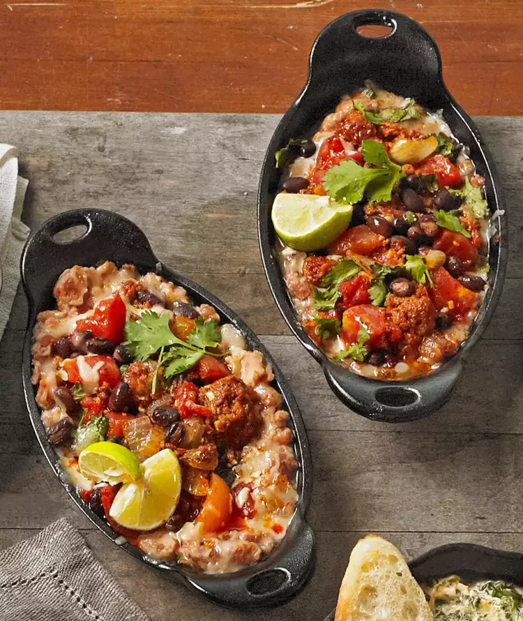 Skillet Chipotle Chorizo and Bean Dip