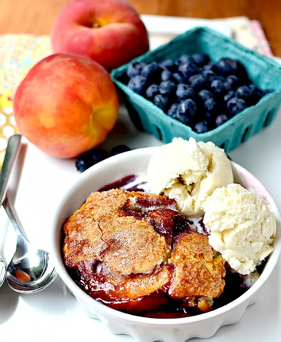 Peach-a-Berry Cobbler