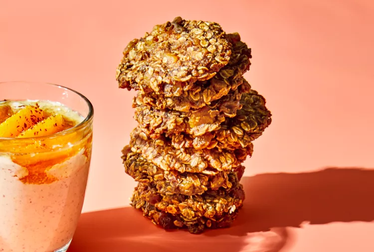 Almond Butter, Fruit, and Oat Breakfast Cookies