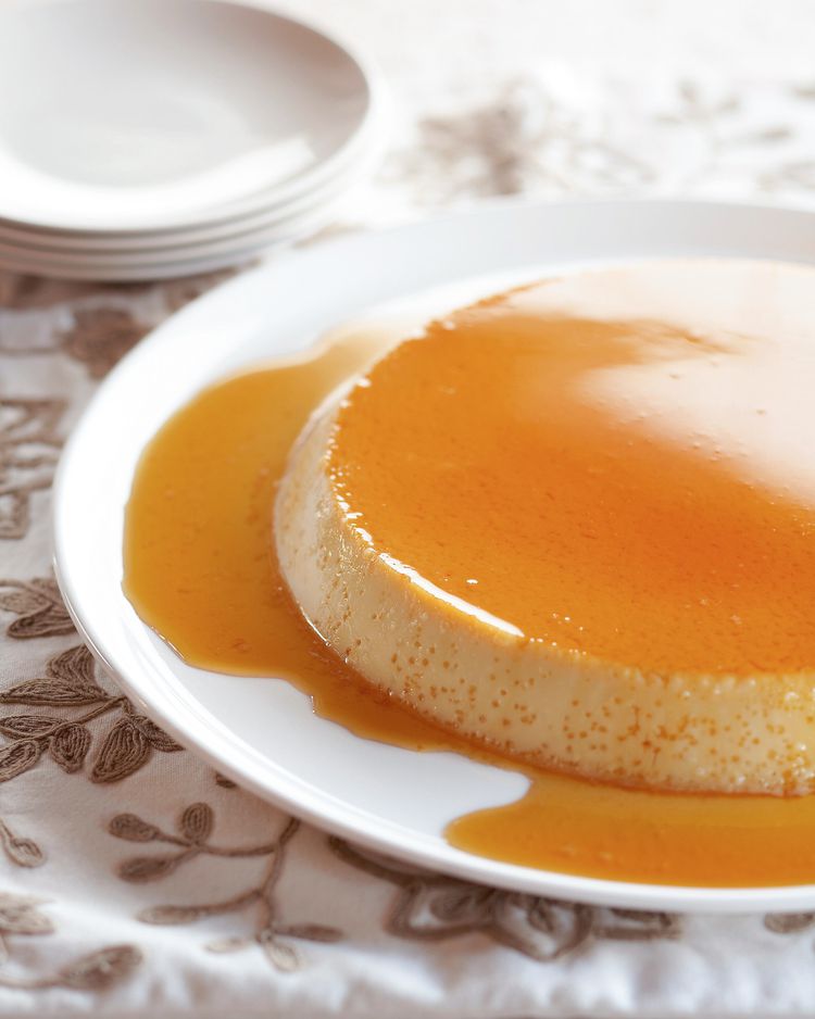 Almond Flan with Golden Caramel