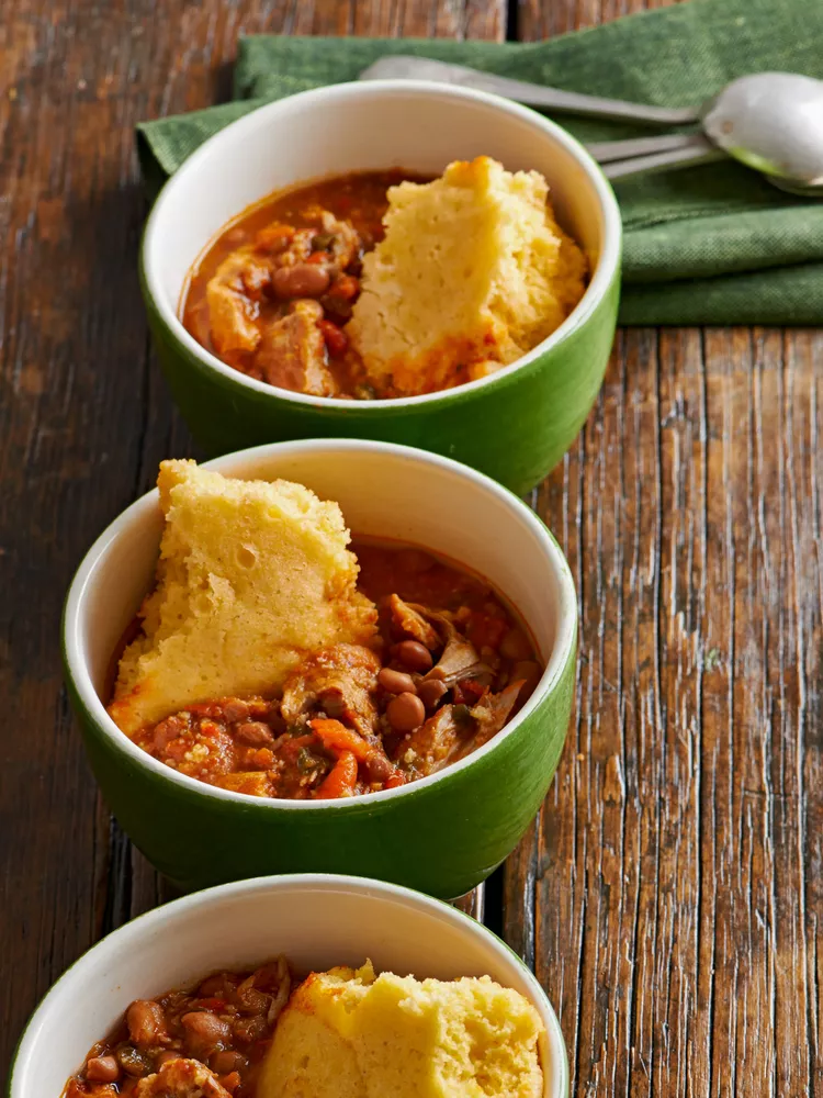 Pork Rib Chili with Corn Bread