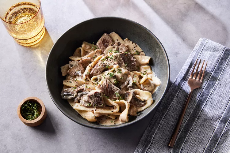 How to Make Gluten-Free Beef Stroganoff with Homemade Noodles