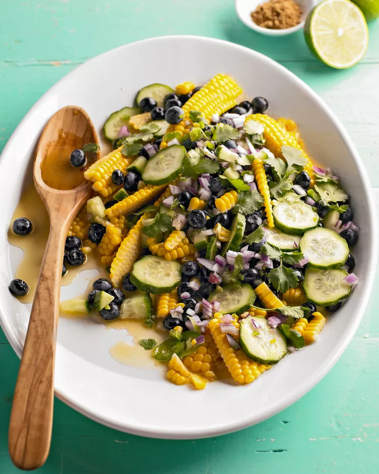 Corn and Blueberry Salad