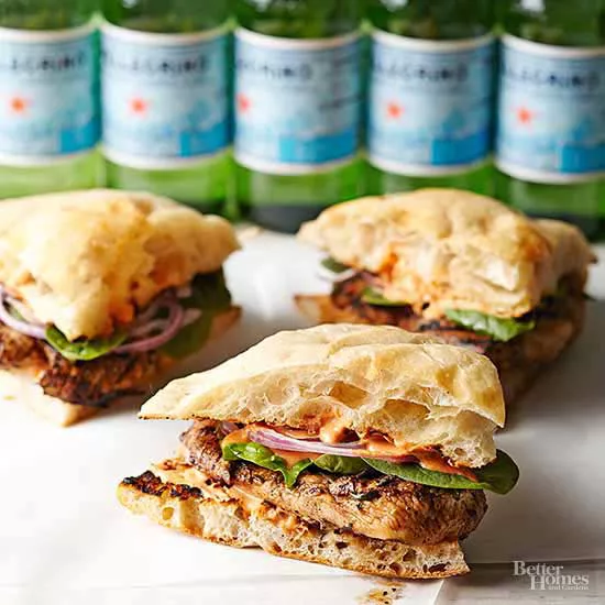 Chicken Sandwiches with Roasted Pepper and Goat Cheese Spread