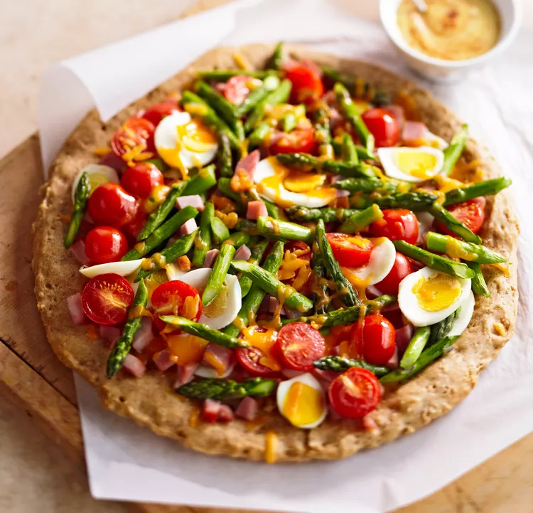 Spring Breakfast Pizza with Spiced Hollandaise