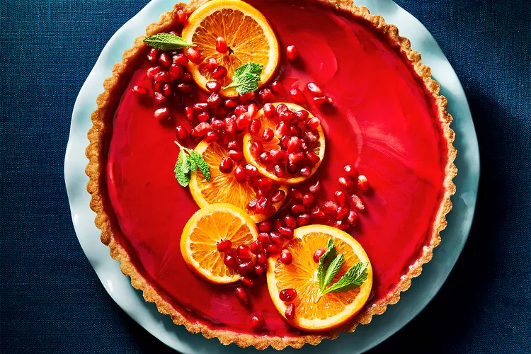 Pomegranate-Orange Cream Tart