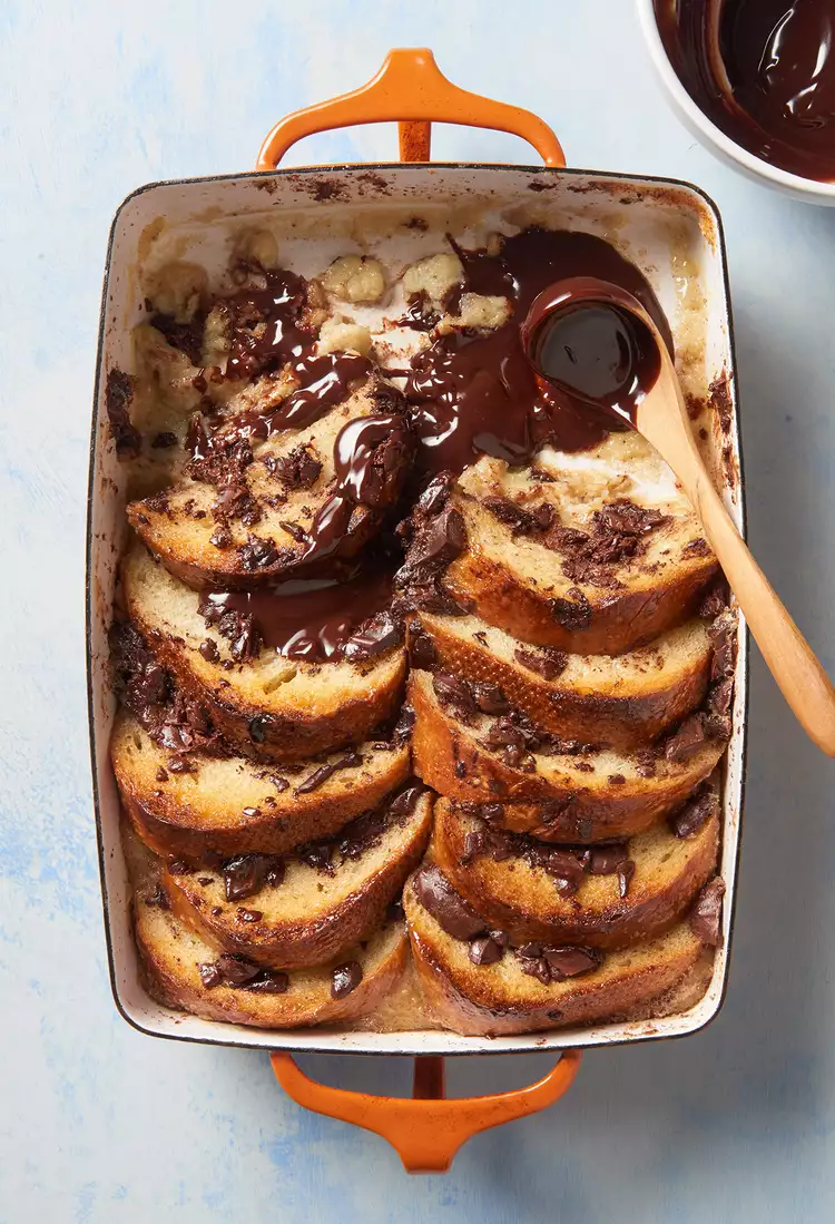 Chocolate Bread Pudding Casserole