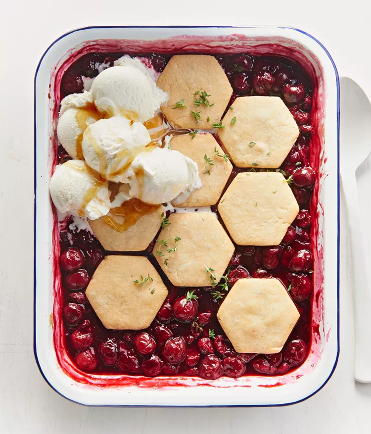 Cherry Honeycomb Cobbler