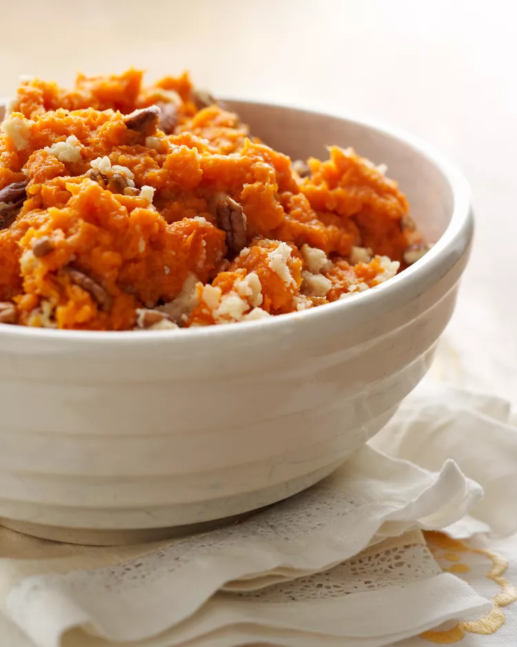 Sweet Potato Casserole with Pecan Topping