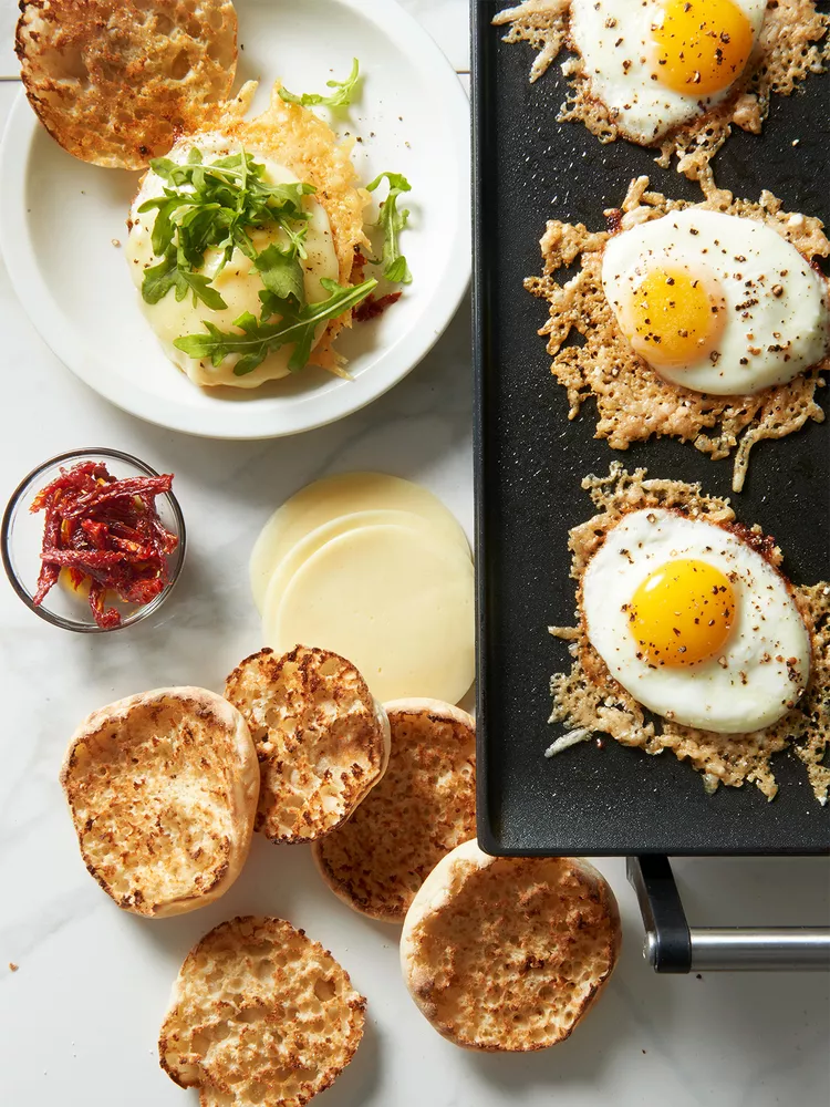 Frico Fried Egg and Cheese Breakfast Sandwiches