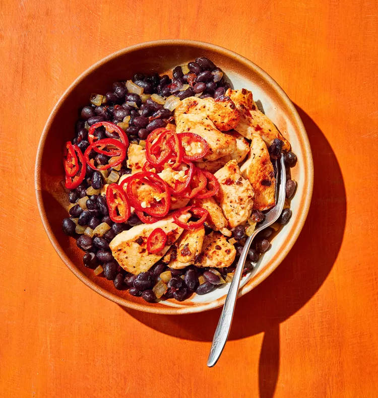 Adobo Chicken and Black Beans