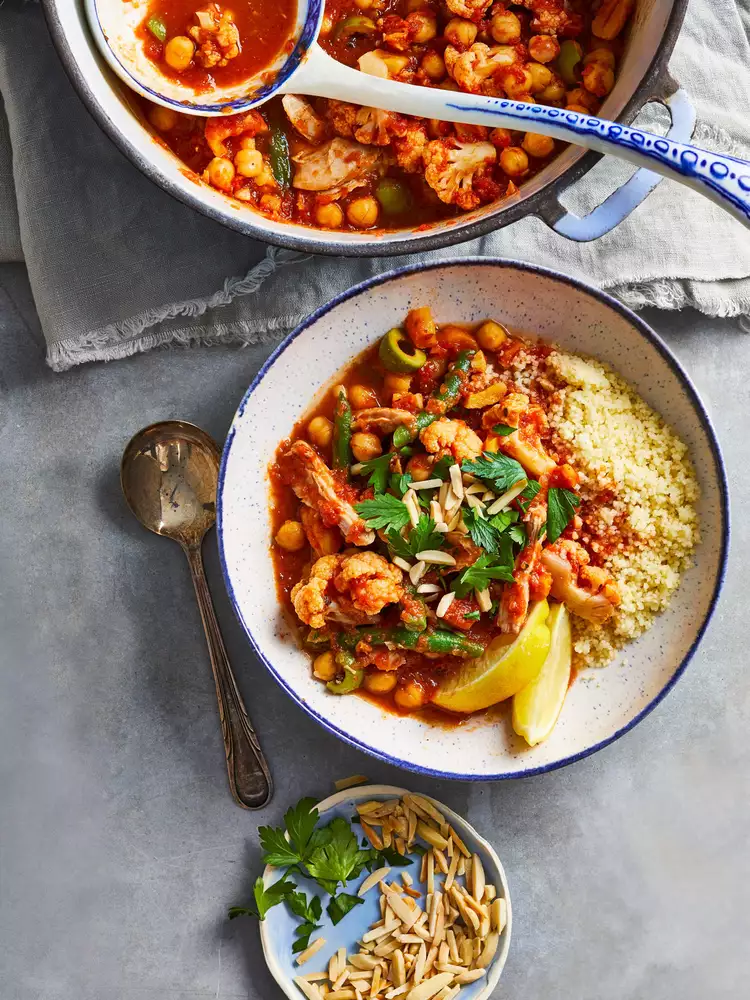 This Moroccan Chicken and Cauliflower Stew Is the Flavorful Dinner You Need