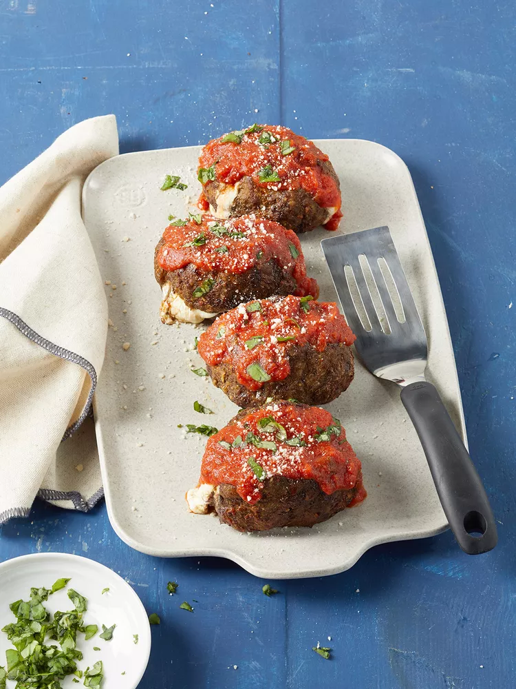 Air-Fried Mini Italian Meatloaves Stuffed with Cheese