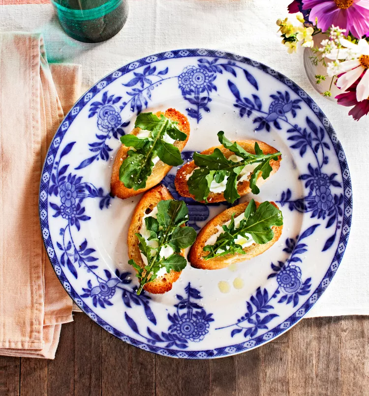 Fresh Arugula Bruschetta