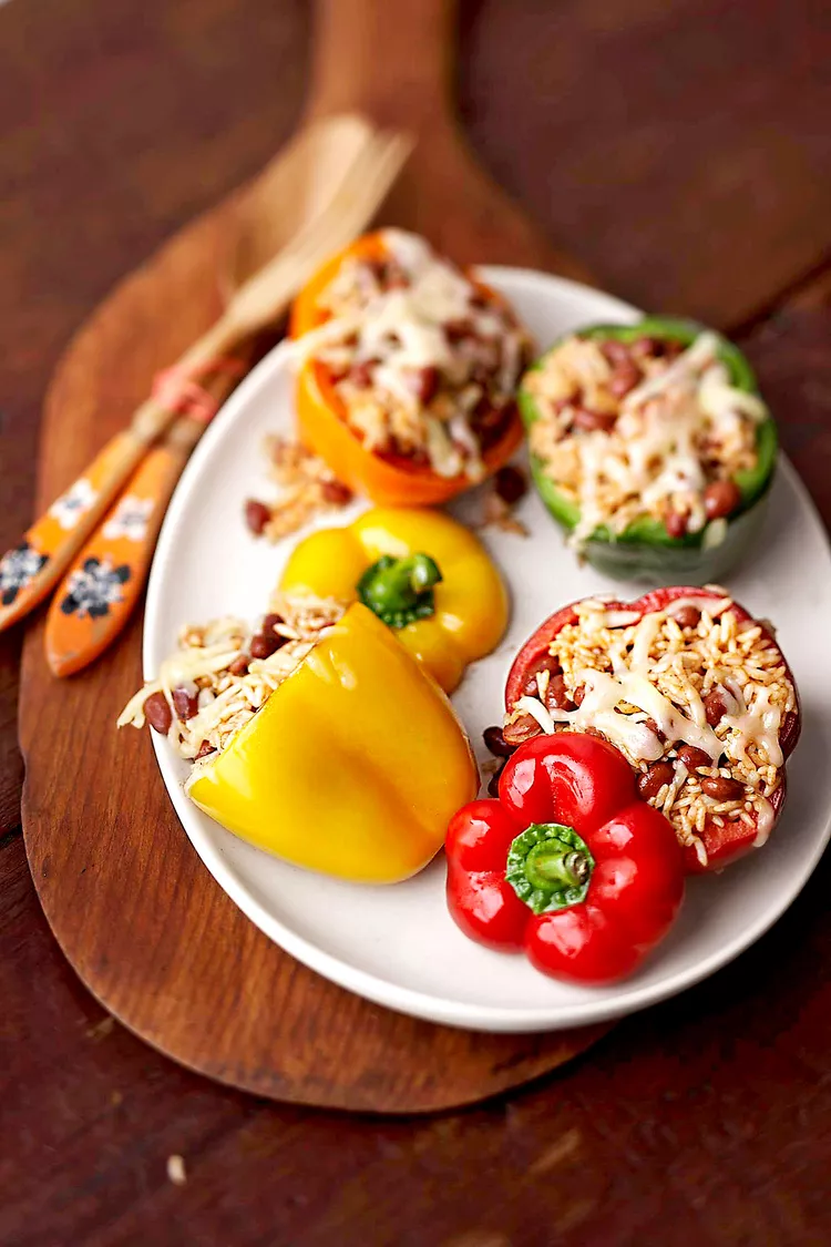 Bean-and-Rice-Stuffed Peppers