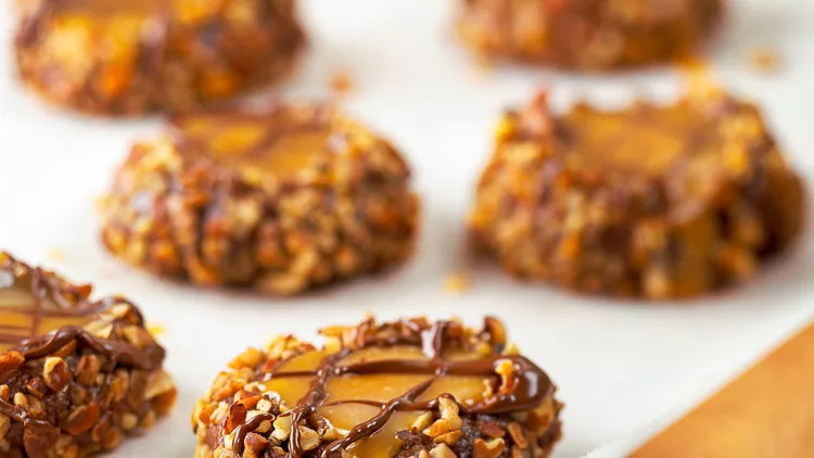 Chocolaty Caramel Thumbprints