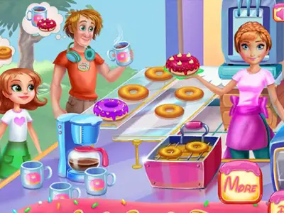 Annie Cooking Donuts