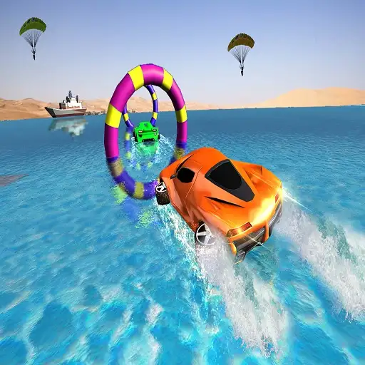 Floating Water Surfer Car Driving : Beach Racing