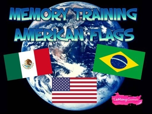 MEMORY TRAINING. AMERICAN FLAGS