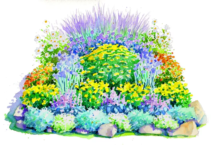 This Deer-Resistant Garden Plan Is Filled with Colorful, Long-Lasting Blooms