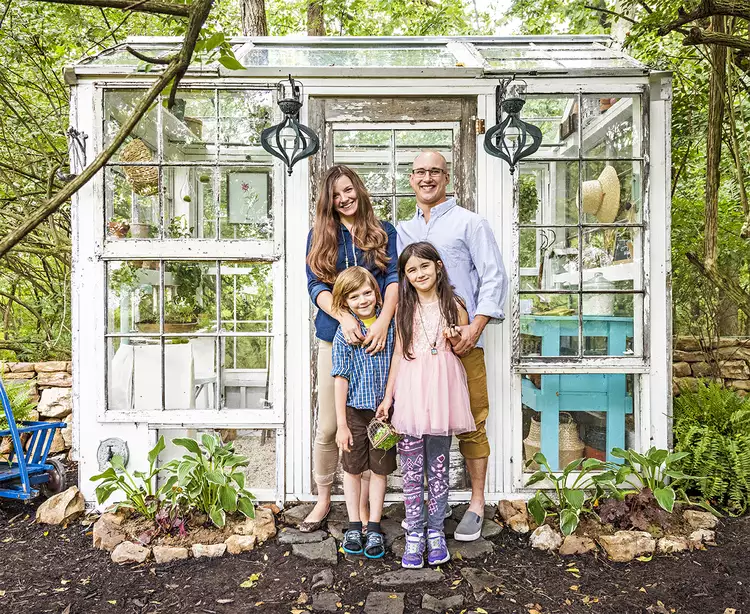 This Couple Built a Gorgeous Mini Greenhouse from Antique Windows