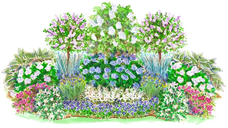 Light Up a Shady Spot with This Easy-Care Summer Shade Garden Plan